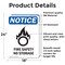Signmission Fire Safety No Storage Sign, Vinyl Decal, 18in W x 24in L, 2PK OS-2PACK-NS-D-1824-V-12656 - alternate 5
